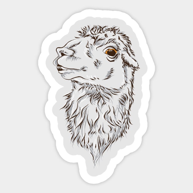 Llama Mama Sticker by gennarmstrong